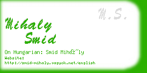 mihaly smid business card